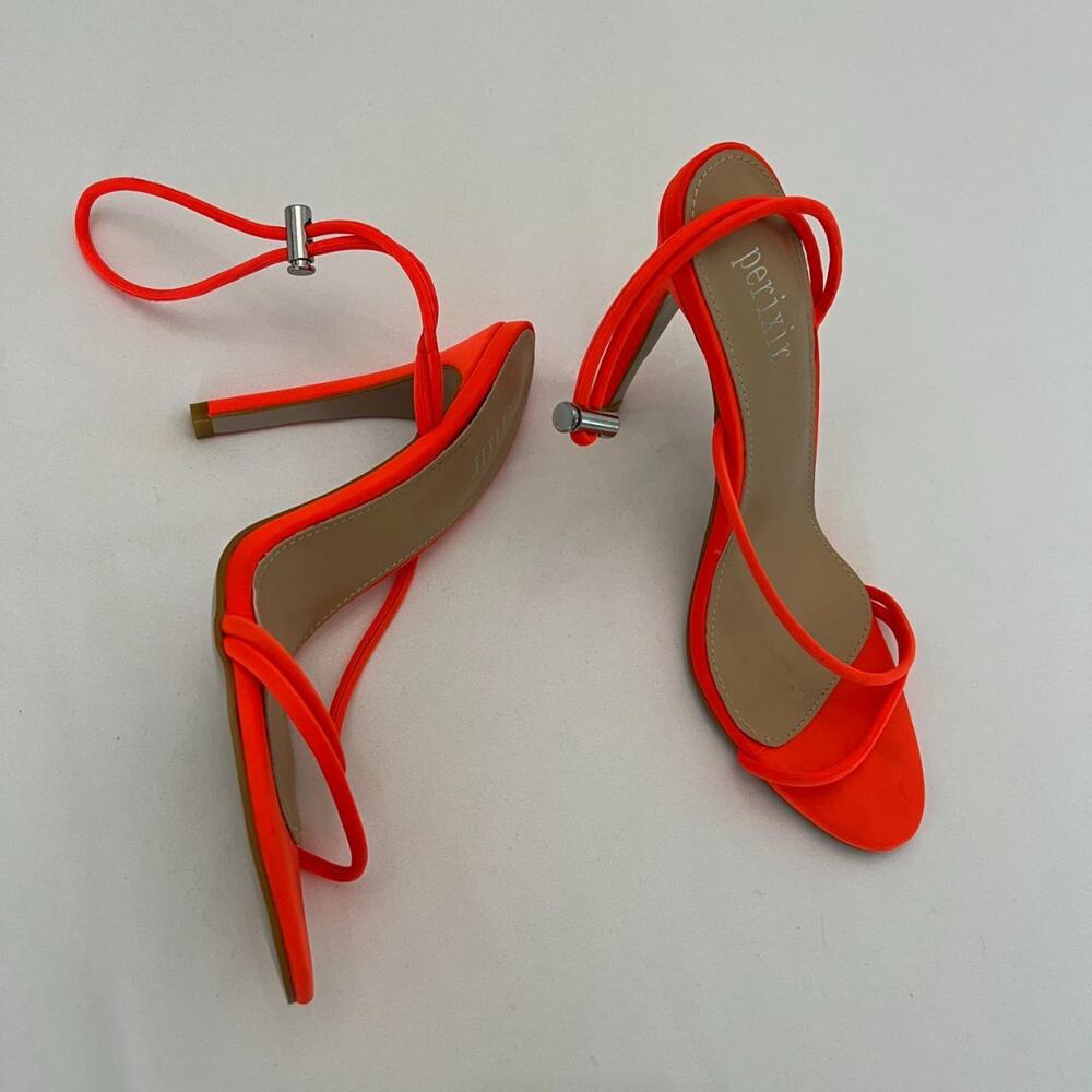 These bright orange heels are